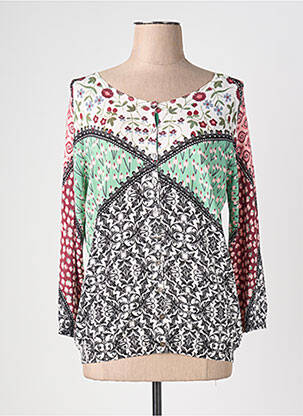Gilet manches longues manches 3/4 vert JEI'S BY LETIZIA DENARO femme