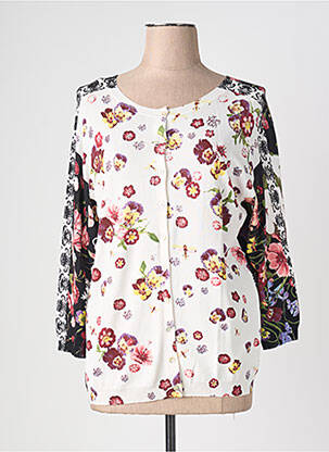 Gilet manches longues manches 3/4 blanc JEI'S BY LETIZIA DENARO femme