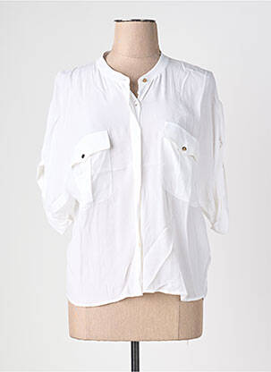 Chemisier manches courtes manches courtes blanc EVA KAYAN femme