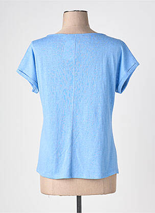T-shirt sérigraphie avec strass manches courtes bleu BETTY BARCLAY femme