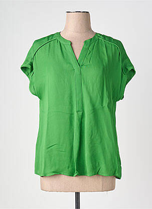 Blouse légère et transparente manches courtes vert GERRY WEBER femme