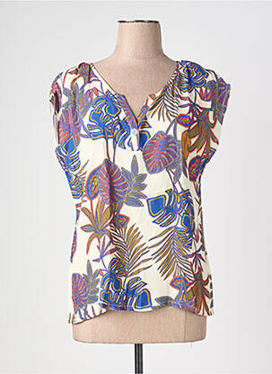 Top coupe fluide manches courtes beige LE PETIT BAIGNEUR femme