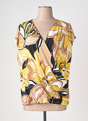 Top tissage jersey manches courtes jaune BETTY BARCLAY femme