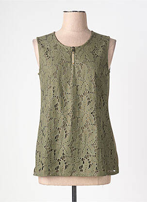 Top tissage jersey sans manche vert BETTY BARCLAY femme