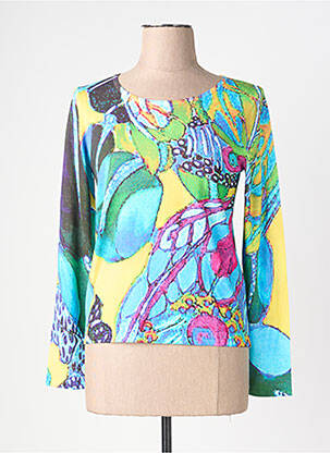 Pull coupe cintrée manches longues bleu OLIVIER PHILIPS femme