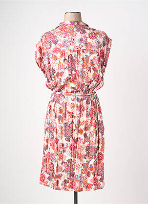 Robe mi-longue imprimé fantaisie manches courtes rouge LE PETIT BAIGNEUR femme