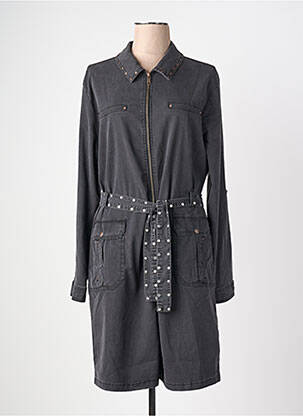 Robe mi-longue manches longues manches longues gris EVA KAYAN femme