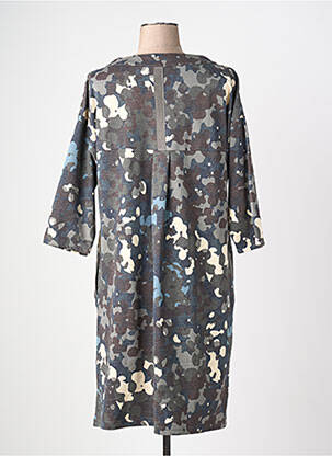 Robe mi-longue imprimé fantaisie manches longues gris BETTY BARCLAY femme