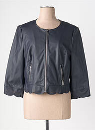 Veste casual col rond noir TAIFUN femme