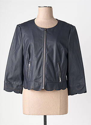 Veste casual col rond noir TAIFUN femme