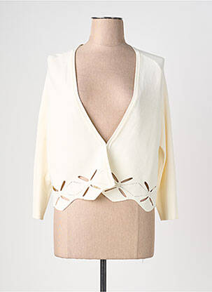 Gilet manches longues col v beige GERRY WEBER femme