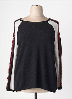 Pull coupe droite manches longues noir COMMA, femme