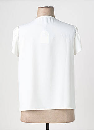 Top coupe fluide manches courtes blanc BARILOCHE femme