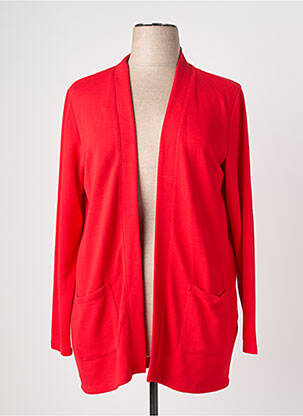 Gilet manches longues col v rouge TAIFUN femme