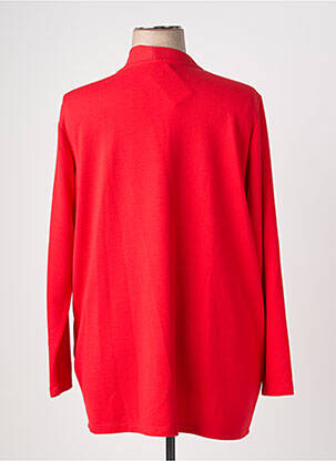 Gilet manches longues col v rouge TAIFUN femme