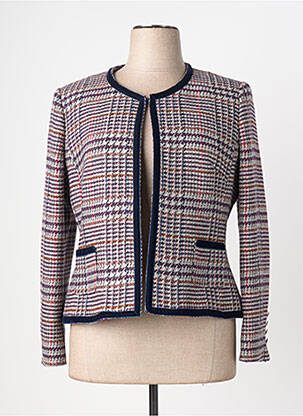 Veste casual col rond bleu BARILOCHE femme