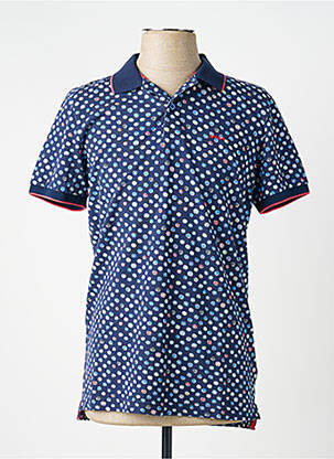 Polo stretch manches courtes bleu NEW ZEALAND AUCKLAND homme