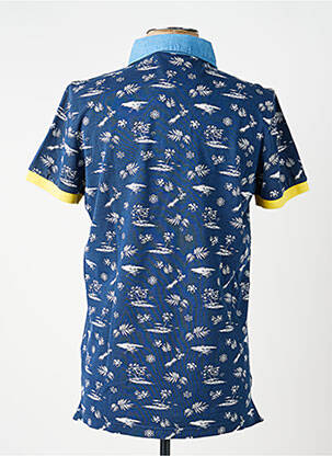 Polo stretch manches courtes bleu NEW ZEALAND AUCKLAND homme