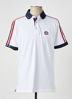 Polo tissage jersey manches courtes blanc DELAHAYE homme