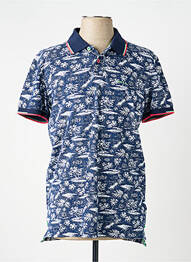 Polo stretch manches courtes bleu NEW ZEALAND AUCKLAND homme