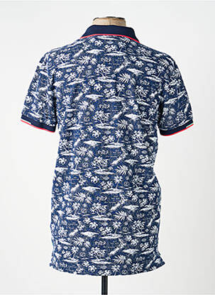 Polo stretch manches courtes bleu NEW ZEALAND AUCKLAND homme