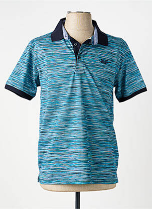 T-shirt coupe cintrée manches courtes bleu MONTE CARLO homme