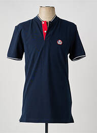 T-shirt broderie manches courtes bleu DELAHAYE homme