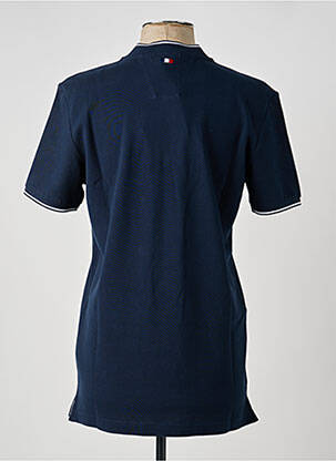 T-shirt broderie manches courtes bleu DELAHAYE homme