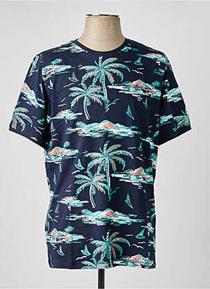 T-shirt coupe cintrée manches courtes bleu MONTE CARLO homme