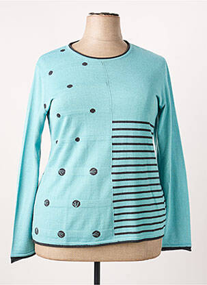 Pull stretch manches longues bleu TELMAIL femme