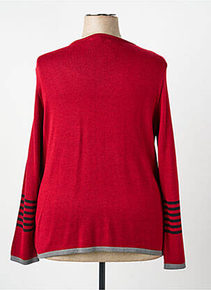 Pull coupe cintrée manches longues rouge I.ODENA femme