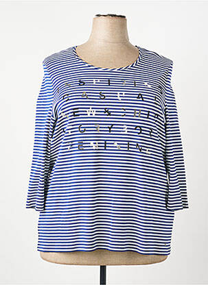 T-shirt manches 3/4 manches 3/4 bleu GERRY WEBER femme