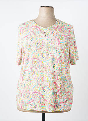 T-shirt imprimé fantaisie manches courtes beige BARBARA LEBEK femme