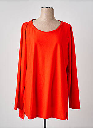 Tunique manches longues col rond orange MARINA SPORT femme