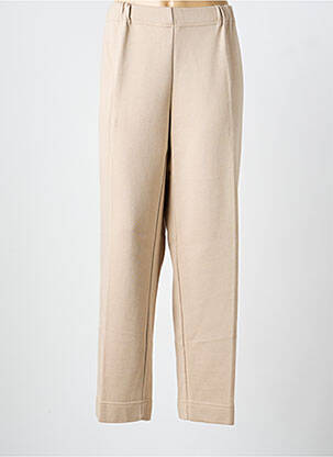 Pantalon droit taille élastique beige PERSONA femme