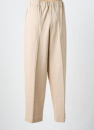 Pantalon droit taille élastique beige PERSONA femme