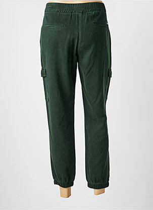 Pantalon 7/8 fermeture zippée sous rabat boutonné vert LCDN femme