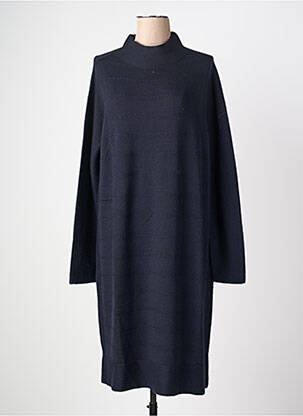Robe pull coupe droite manches longues bleu MARINA RINALDI femme