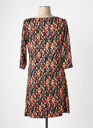 Robe mi-longue manches 3/4 manches 3/4 noir VEGAS femme