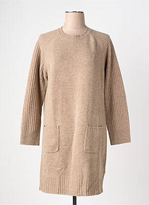 Robe pull coupe droite manches longues marron GERARD DAREL femme