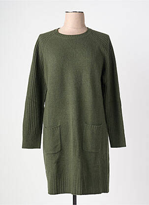Robe pull coupe droite manches longues vert GERARD DAREL femme