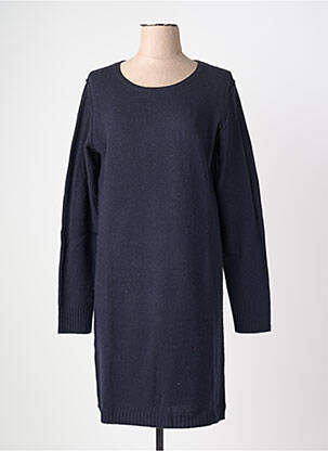 Robe pull coupe droite manches longues bleu BELLA JONES femme