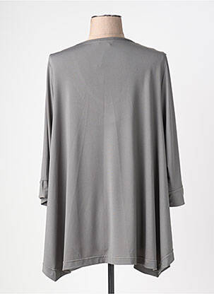 Top stretch manches 3/4 gris JORGIE PARIS femme