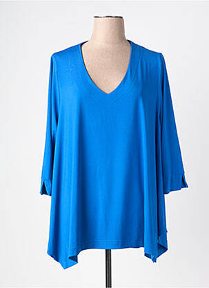 Top stretch manches 3/4 bleu JORGIE PARIS femme