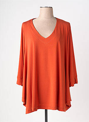 Top stretch manches 3/4 orange JORGIE PARIS femme