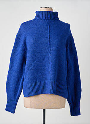 Pull coupe droite manches longues bleu AN' GE femme