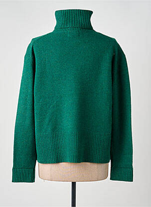 Pull col roulé coupe cintrée manches longues vert BELLA JONES femme