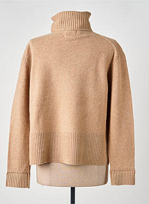 Pull col roulé coupe cintrée manches longues beige BELLA JONES femme