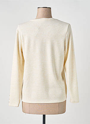 Pull coupe cintrée manches longues beige HALOGENE femme