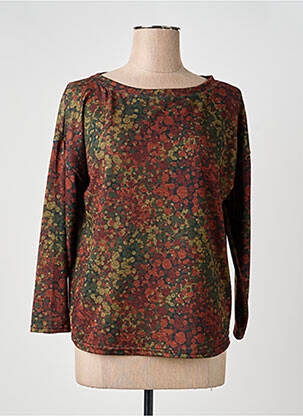 Pull col bateau manches longues vert HALOGENE femme